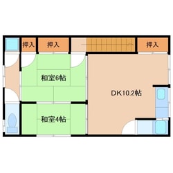 下坂部2丁目貸家の物件間取画像